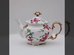 2リットルのセラミックティーポット セラミックフラワーティーポット 大容量 午後茶