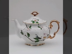 陶器 中国製 茶碗 花柄 茶碗 大容量 午後 お茶