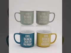 2020 デザイン カスタマイズされたコーヒーカップ 10oz エナメルのような白いコーヒーカップ ギフト