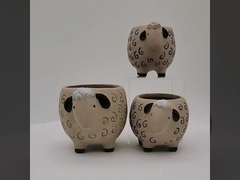 ホットセールオールセール 可愛いインスタグラム 3D 独特の羊 粘土陶器の甘い花器