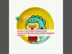 カートン キュート セラミック アヒルの皿 伴侶 ギフト 食事皿 子供 朝食 食器