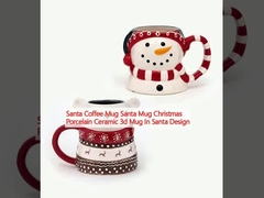 サンタコーヒーカップ サンタカップ クリスマスポルセラン セラミック3Dカップ サンタデザイン