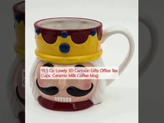 19.5オンス 可愛い3Dアニメ 贈答品 オフィス お茶カップ セラミック ミルク カフェカップ