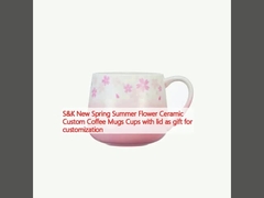 S&K 新春夏の花 セラミック カスタム カフェカップ カップをカスタマイズするためのプレゼントとして