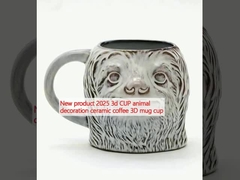 新しい製品 2025 3D CUP 動物飾り セラミックコーヒーカップ 3D カップ