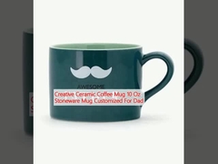 クリエイティブセラミックコーヒーカップ 10オンス石器カップ パパのためにカスタマイズ