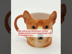 3D手描きでデザインされた動物陶器カップ