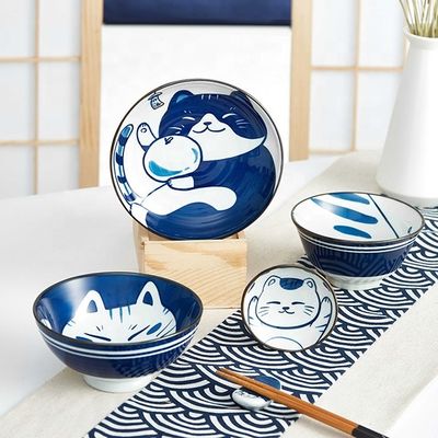 Klaar om te verzenden in voorraad Cat keramische bordgerei platte bordgerei diner plaat keramische aardewerk dinerware sets