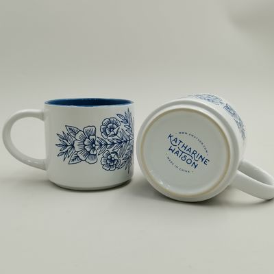 Custom Gold Rim Ceramic Coasters - Personalized Drink Mats For Coffee Mugs & Bar Decor |Cork Base