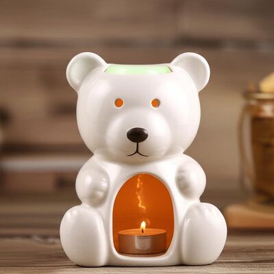 Diffuseur de parfum artisanal en céramique en forme d'ours